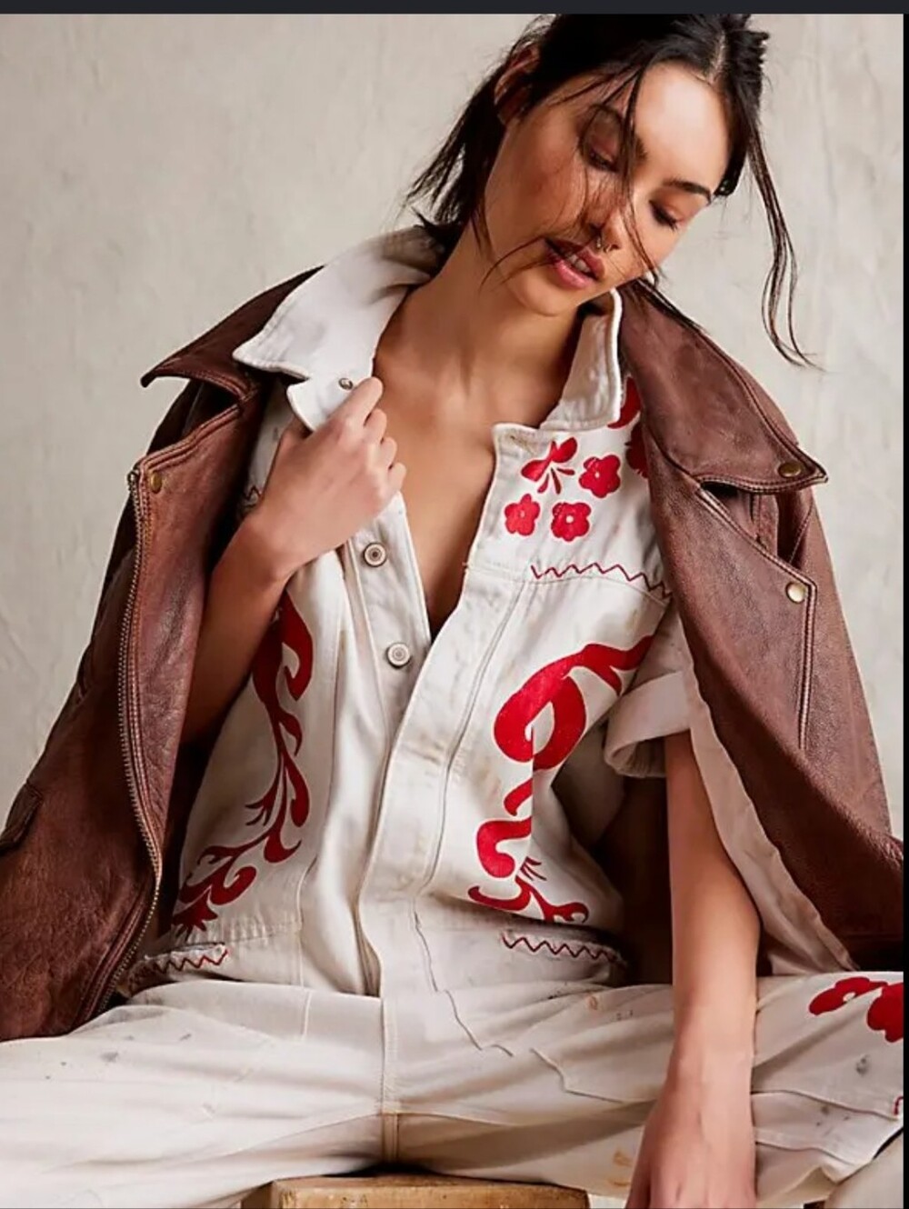Free People We The Free Glory Days Boiler Jumpsuit Size Small NWOT Rare